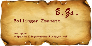 Bollinger Zsanett névjegykártya